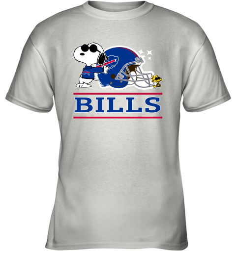 The buffalo Bills Joe Cool And Woodstock Snoopy Mashup Youth T-Shirt