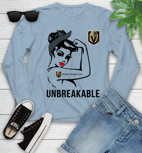 NHL Vegas Golden Knights Girl Unbreakable Hockey Sports Youth Long Sleeve 6