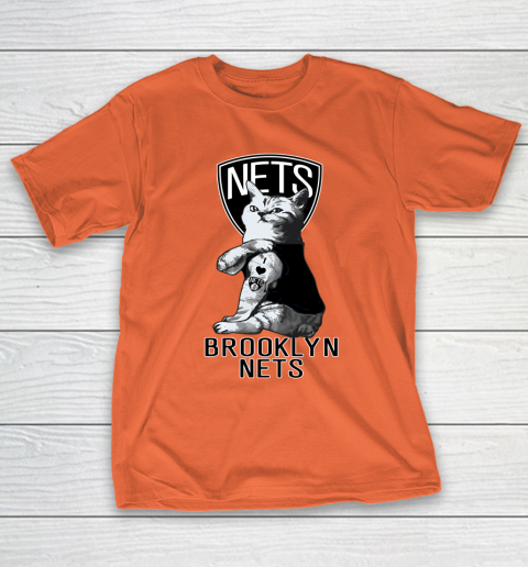 NBA Basketball My Cat Loves Brooklyn Nets T-Shirt 4