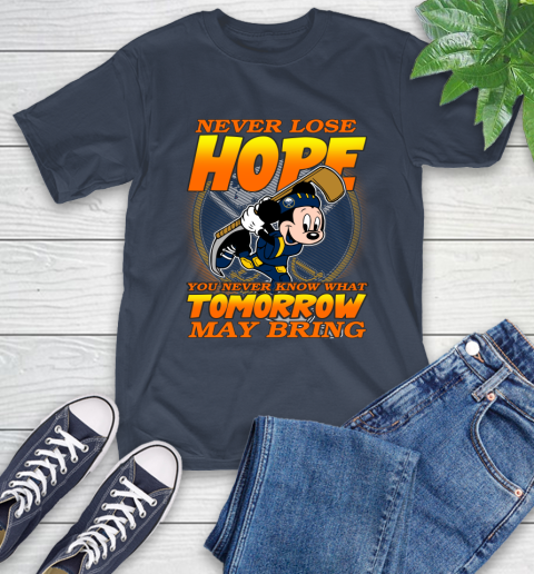 Buffalo Sabres NHL Hockey ootball Mickey Disney Never Lose Hope T-Shirt 3