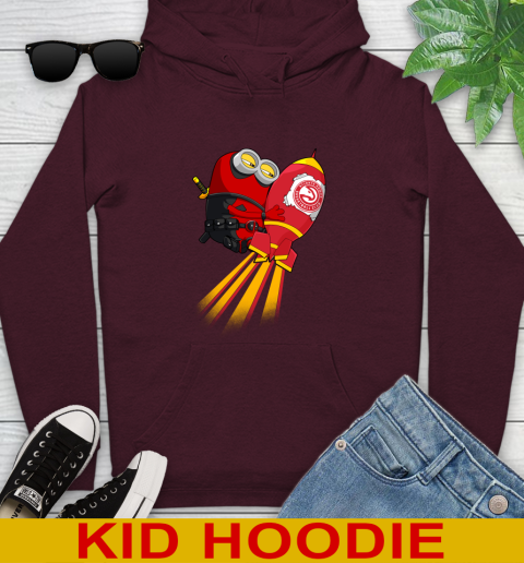 NBA Basketball Atlanta Hawks Deadpool Minion Marvel Shirt Youth Hoodie 7