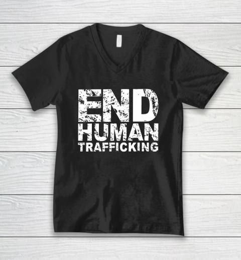 End Human Trafficking Shirt V-Neck T-Shirt