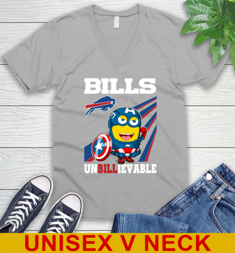 NFL Football Buffalo Bills Captain America Marvel Avengers Minion Shirt V-Neck T-Shirt 3