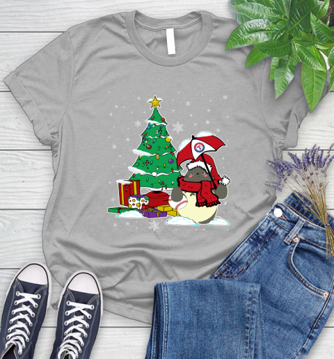 Texas Rangers MLB Baseball Cute Tonari No Totoro Christmas Sports Women's T-Shirt 5