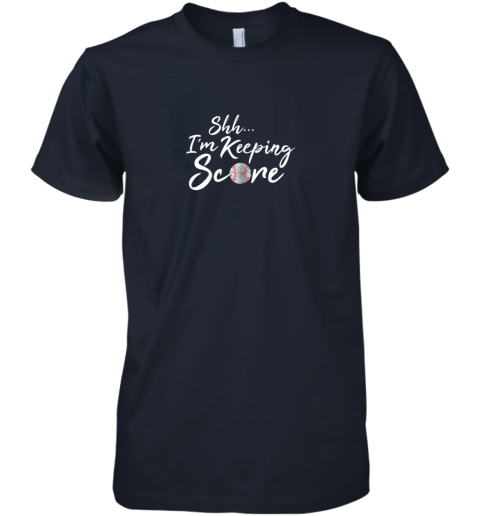 8wce scorekeeper gift funny baseball team score book keeper premium guys tee 5 front midnight navy