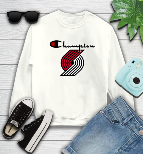 NBA Basketball Portland Trail Blazers Champion Shirt Sweatshirt