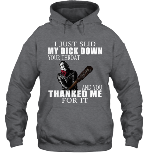 egns i just slid my dick down your throat the walking dead shirts hoodie 23 front dark heather
