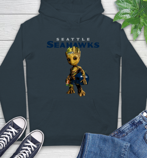 Seattle Seahawks NFL Football Groot Marvel Guardians Of The Galaxy Hoodie 7