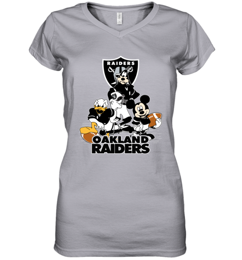 NFL Oakland Raiders Mickey Mouse Donald Duck Goofy Football Shirt