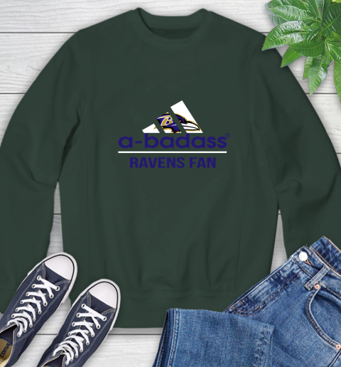 Baltimore Ravens NFL Football A Badass Adidas Adoring Fan Sports Sweatshirt 12