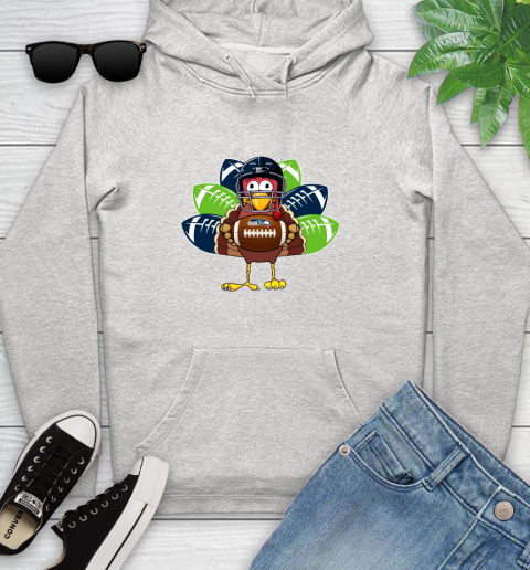 Seattle Seahawks Turkey Thanksgiving Day Youth Hoodie
