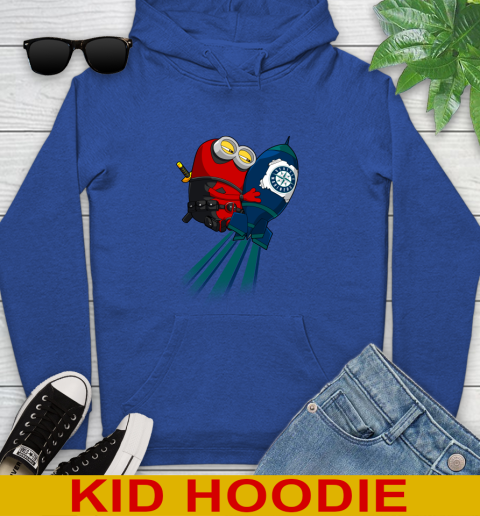 MLB Baseball Seattle Mariners Deadpool Minion Marvel Shirt Youth Hoodie 10