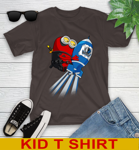 NBA Basketball Dallas Mavericks Deadpool Minion Marvel Shirt Youth T-Shirt 6