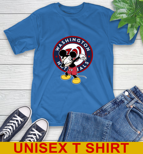 Washington Nationals MLB Baseball Dabbing Mickey Disney Sports T-Shirt 9