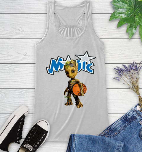 Orlando Magic NBA Basketball Groot Marvel Guardians Of The Galaxy Racerback Tank