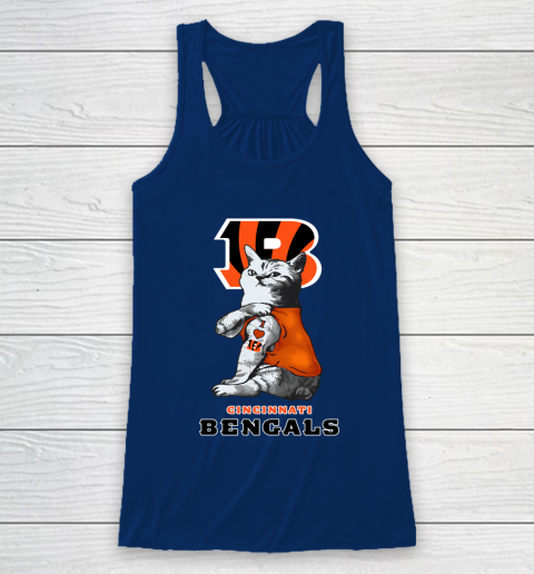 NFL Football My Cat Loves Cincinnati Bengals Racerback Tank 6
