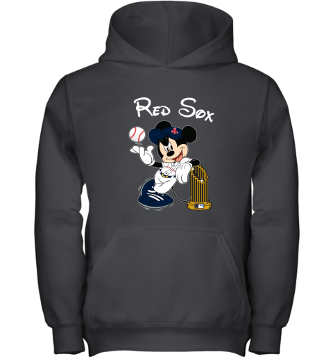Boston Red Sox Mickey Taking The Trophy MLB 2018 Youth Hoodie