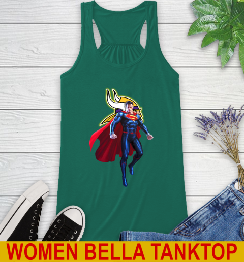 NFL Superman DC Sports Football Minnesota Vikings Racerback Tank 7
