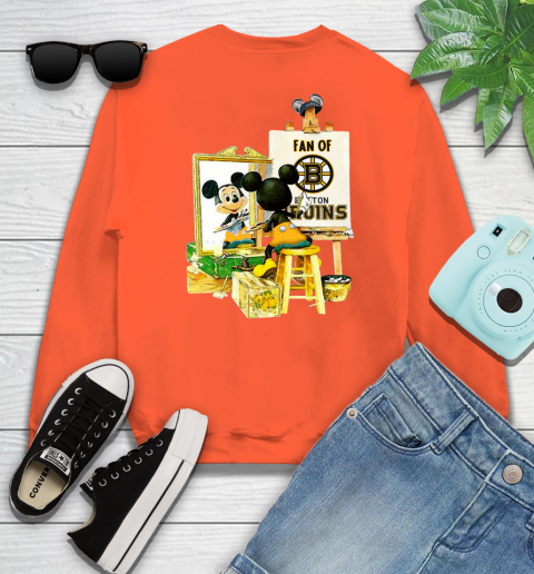 NHL Hockey Boston Bruins Mickey Drawing Shirt 27
