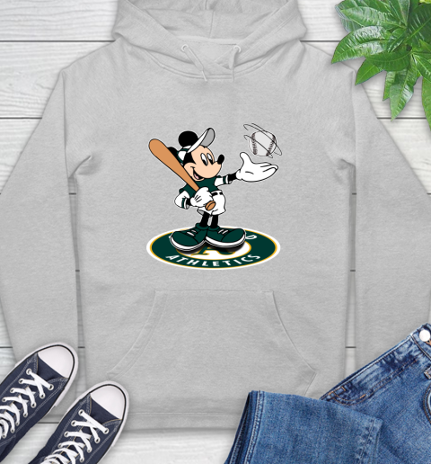 MLB Baseball Oakland Athletics Cheerful Mickey Disney Shirt Hoodie 6