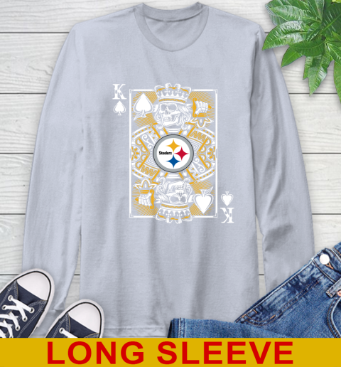 Pittsburgh Steelers NFL Football The King Of Spades Death Cards Shirt Long Sleeve T-Shirt 6