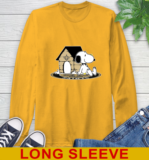 NFL Football New Orleans Saints Snoopy The Peanuts Movie Shirt Long Sleeve T-Shirt 3