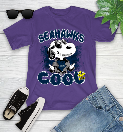 NFL Football Seattle Seahawks Cool Snoopy Shirt Youth T-Shirt 3