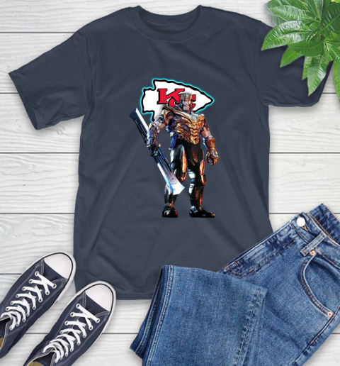 NFL Thanos Gauntlet Avengers Endgame Football Kansas City Chiefs T-Shirt 4