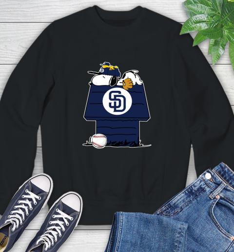MLB San Diego Padres Snoopy Woodstock The Peanuts Movie Baseball T Shirt Sweatshirt 2