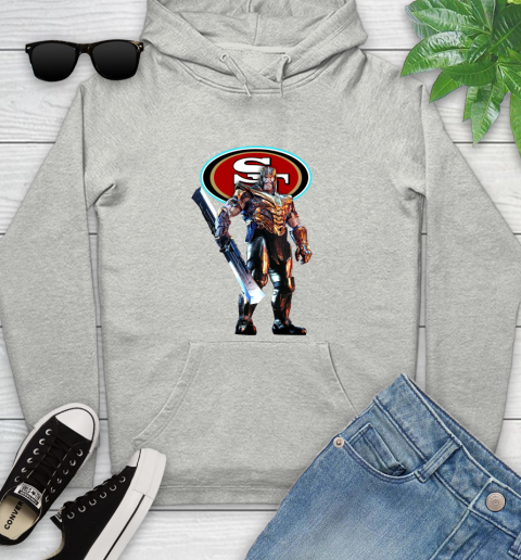NFL Thanos Gauntlet Avengers Endgame Football San Francisco 49ers Youth Hoodie