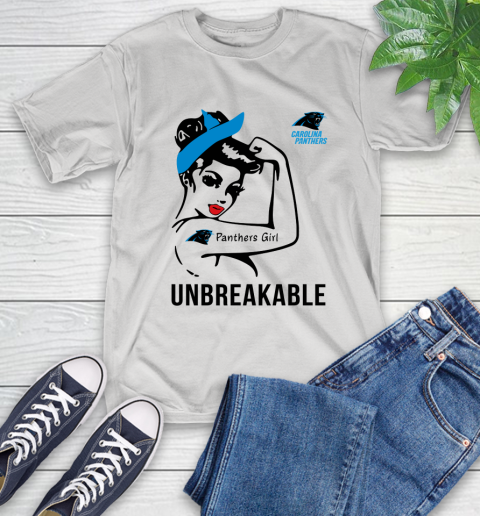 NFL Carolina Panthers Girl Unbreakable Football Sports T-Shirt