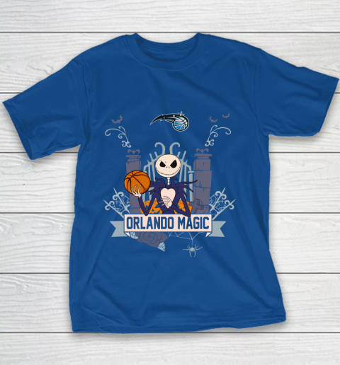 NBA Orlando Magic Basketball Jack Skellington Halloween Youth T-Shirt 6