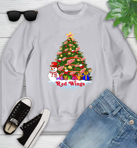 Detroit Red Wings Merry Christmas NHL Hockey Sports Youth Sweatshirt 4