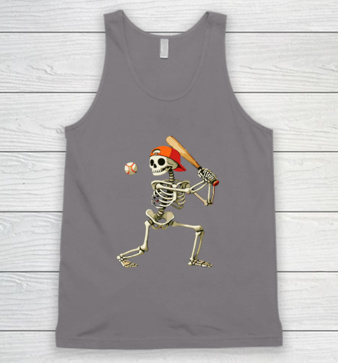 Skeleton Baseball Halloween Costume Funny Tank Top 5