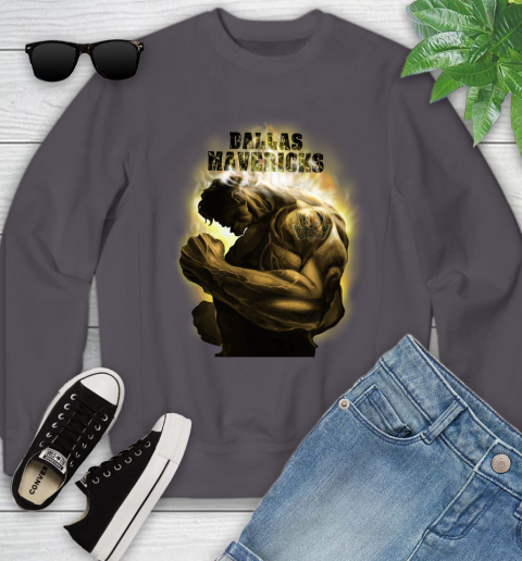 Dallas Mavericks NBA Basketball Hulk Marvel Avengers Sports Youth Sweatshirt 5