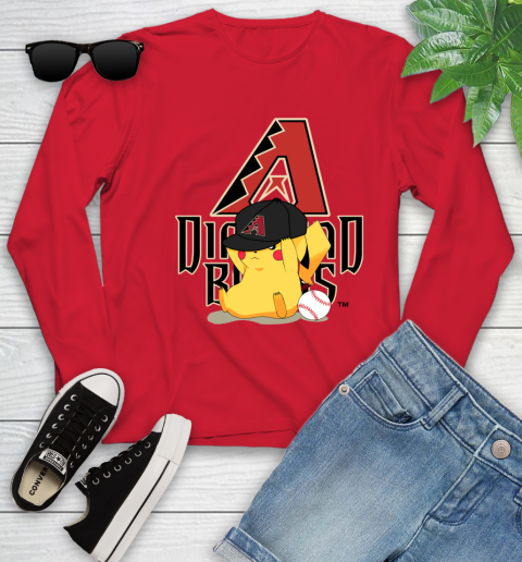 MLB Pikachu Baseball Sports Arizona Diamondbacks Youth Long Sleeve 11