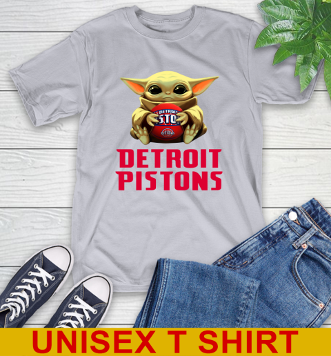 NBA Basketball Detroit Pistons Star Wars Baby Yoda Shirt 6