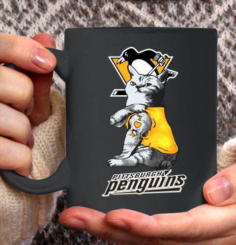 NHL My Cat Loves Pittsburgh Penguins Hockey Ceramic Mug 11oz