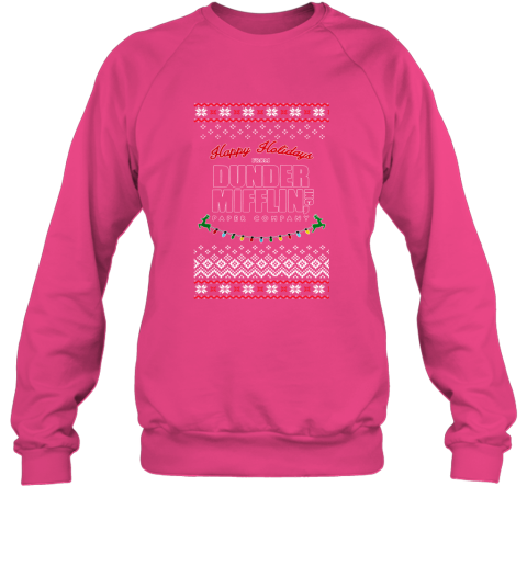 Happy Holidays From Dunder Mifflin Ugly Christmas Adult Crewneck Sweatshirt