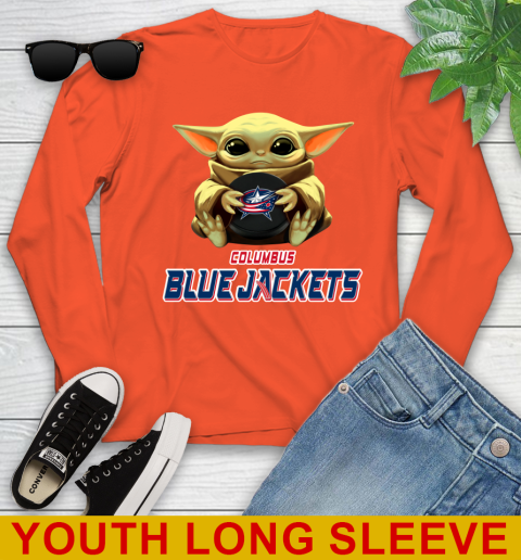 NHL Hockey Columbus Blue Jackets Star Wars Baby Yoda Shirt 125