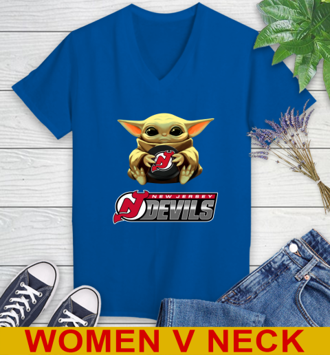 NHL Hockey New Jersey Devils Star Wars Baby Yoda Shirt 87