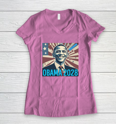 Obama 2028 Women's V-Neck T-Shirt 6