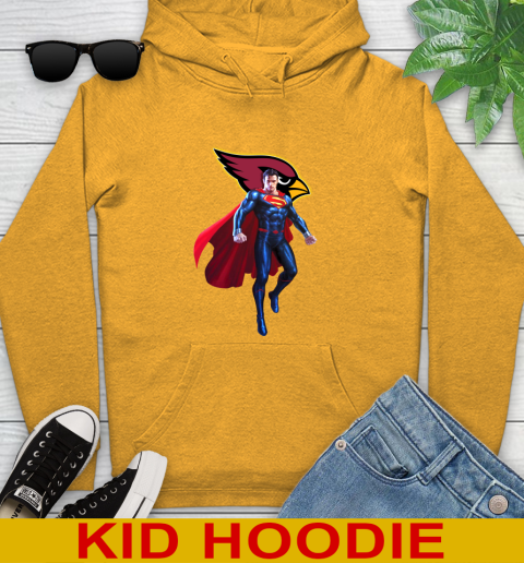NFL Superman DC Sports Football Arizona Cardinals Youth Hoodie 3