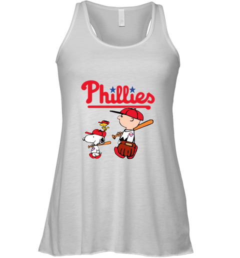 Philadelphia Phillies Let's Play Baseball Together Snoopy MLB Racerback Tank