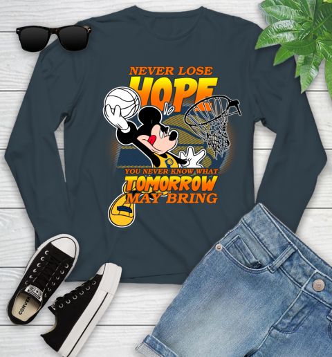 Indiana Pacers NBA Basketball Mickey Disney Never Lose Hope Youth Long Sleeve 9