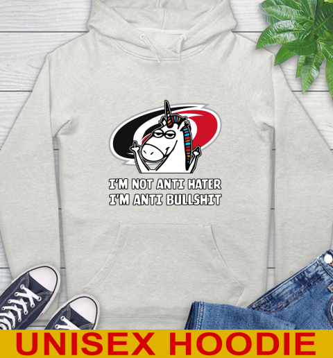 Carolina Hurricanes NHL Hockey Unicorn I'm Not Anti Hater I'm Anti Bullshit Hoodie 12