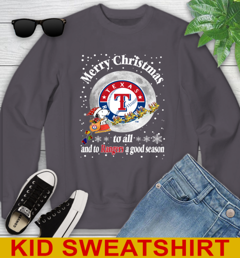Texas Rangers Merry Christmas To All And To Rangers A Good Season MLB Baseball Sports Youth Sweatshirt 5