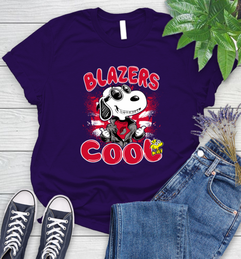 NBA Basketball Portland Trail Blazers Cool Snoopy Shirt Women's T-Shirt 4