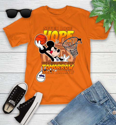 Sacramento Kings NBA Basketball Mickey Disney Never Lose Hope Youth T-Shirt 9