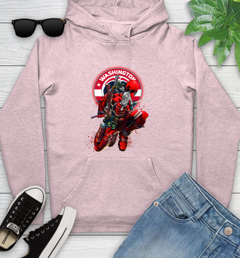 NBA Deadpool Marvel Comics Sports Basketball Washington Wizards Youth Hoodie 10